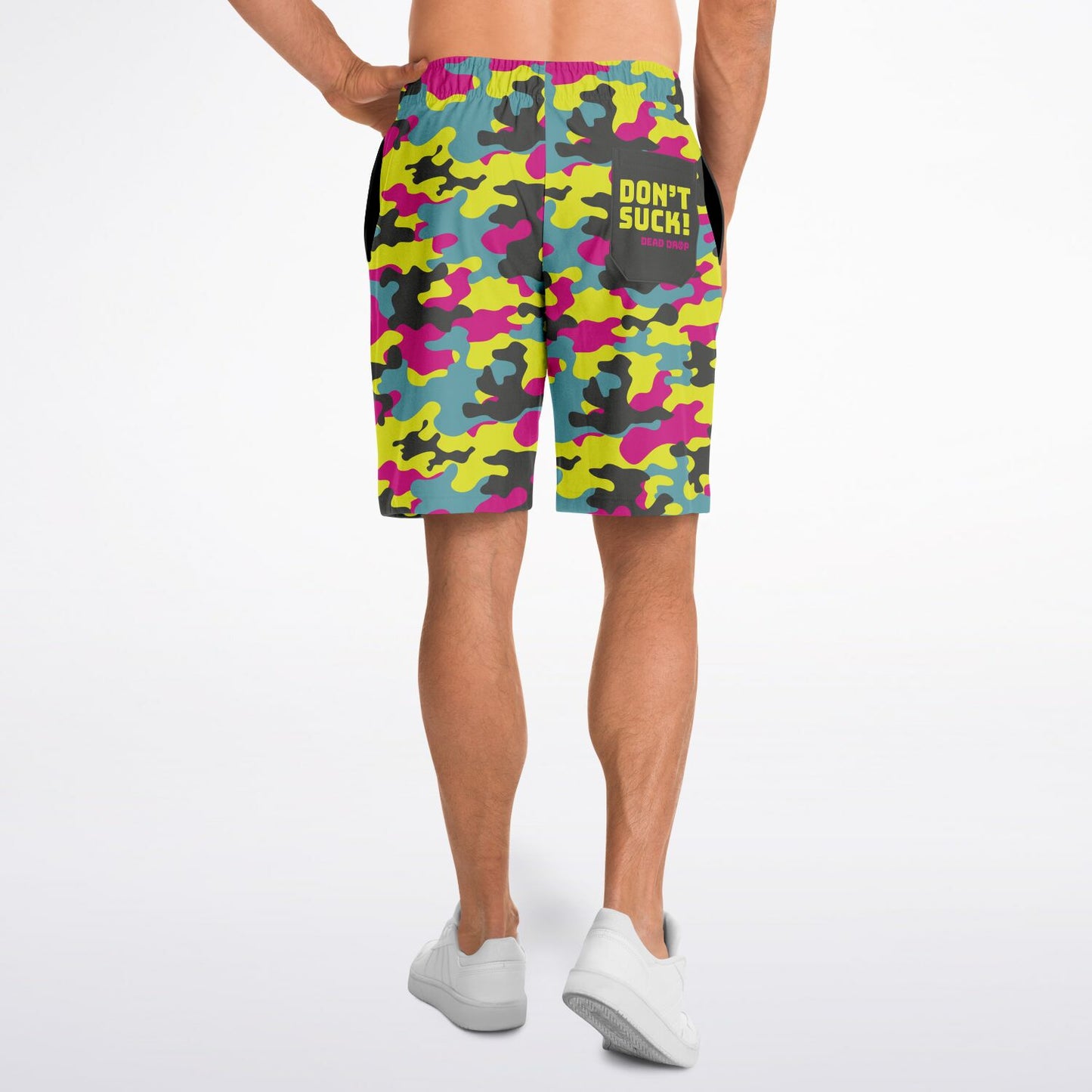 Dead Drop Pickleball Bright Camo Athletic Long Shorts
