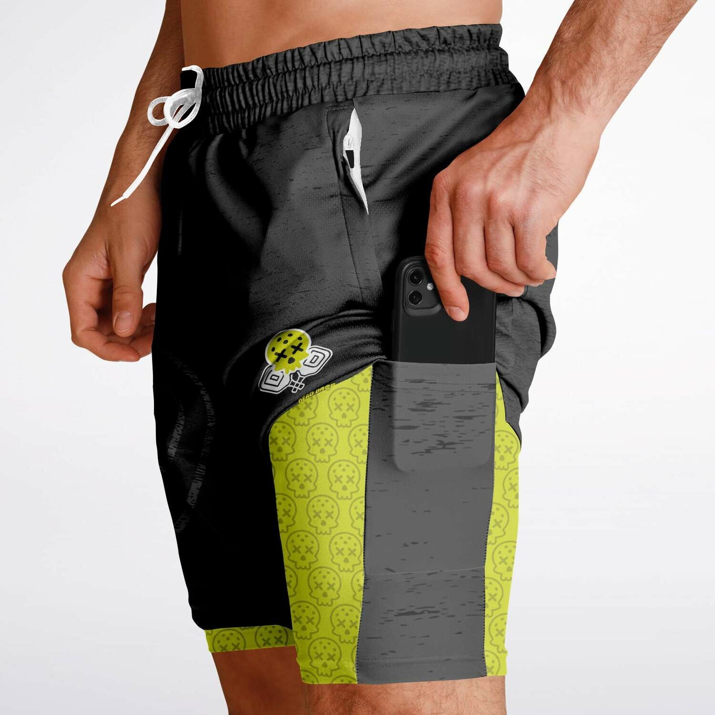 Dead Drop Pickleball Men's 2-in-1 Shorts - Charcoal