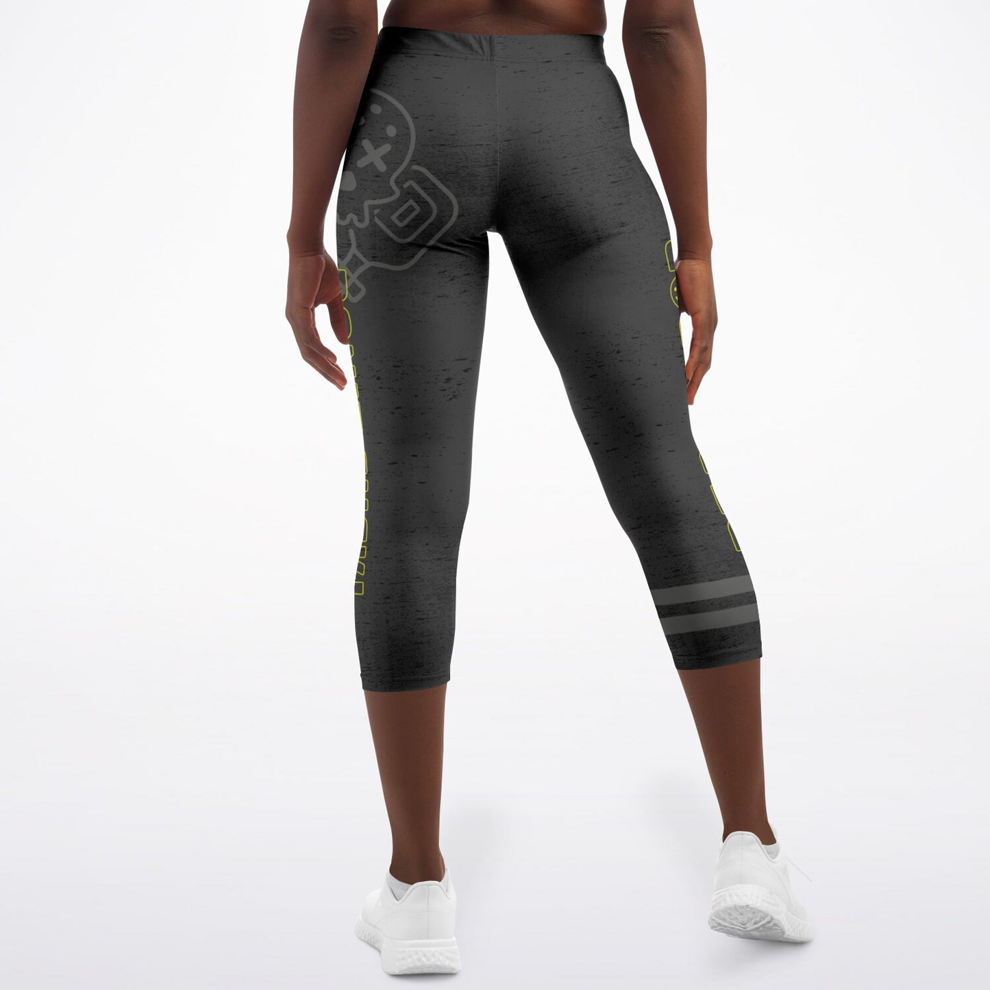Dead Drop Pickleball Charcoal Capri Leggings