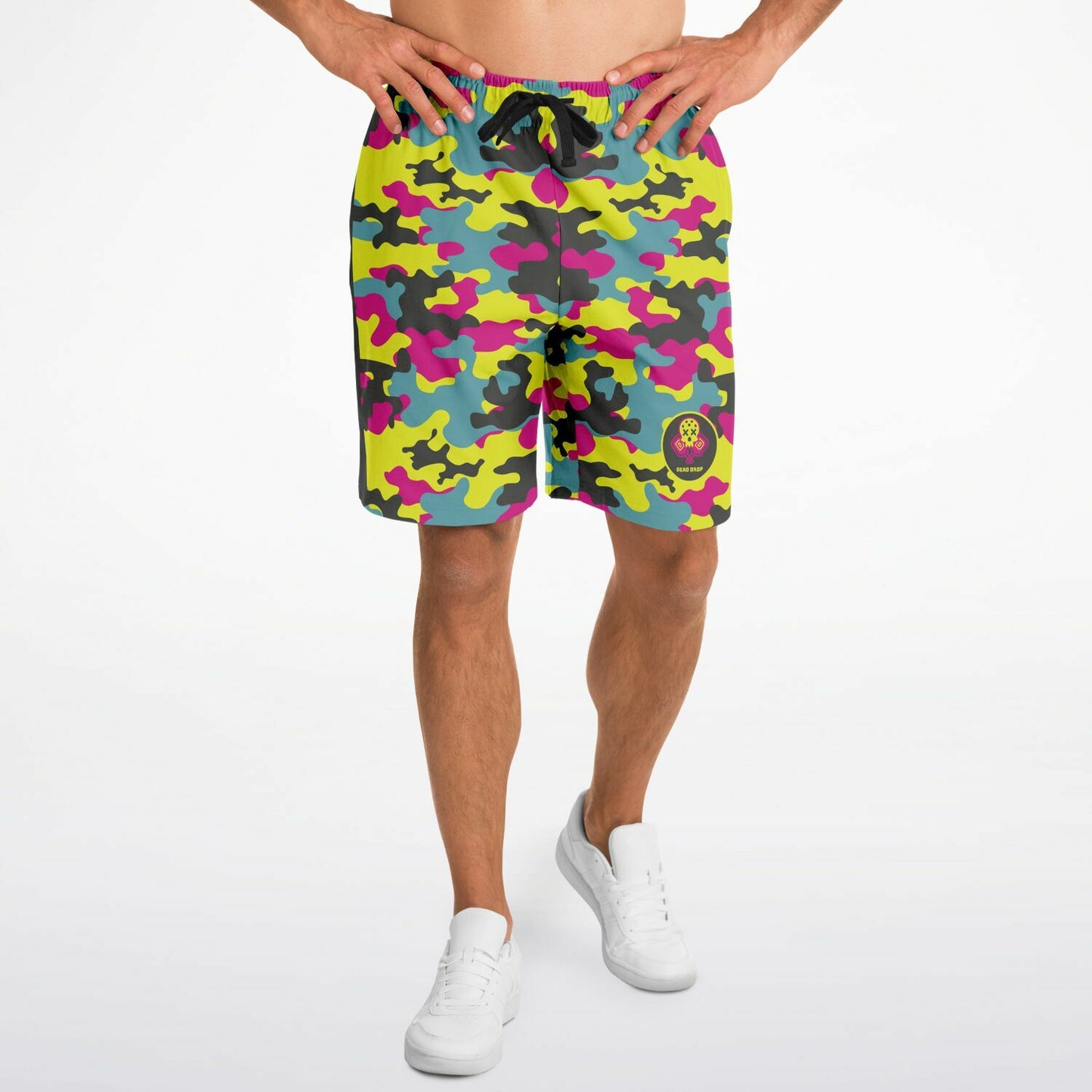 Dead Drop Pickleball Bright Camo Athletic Long Shorts