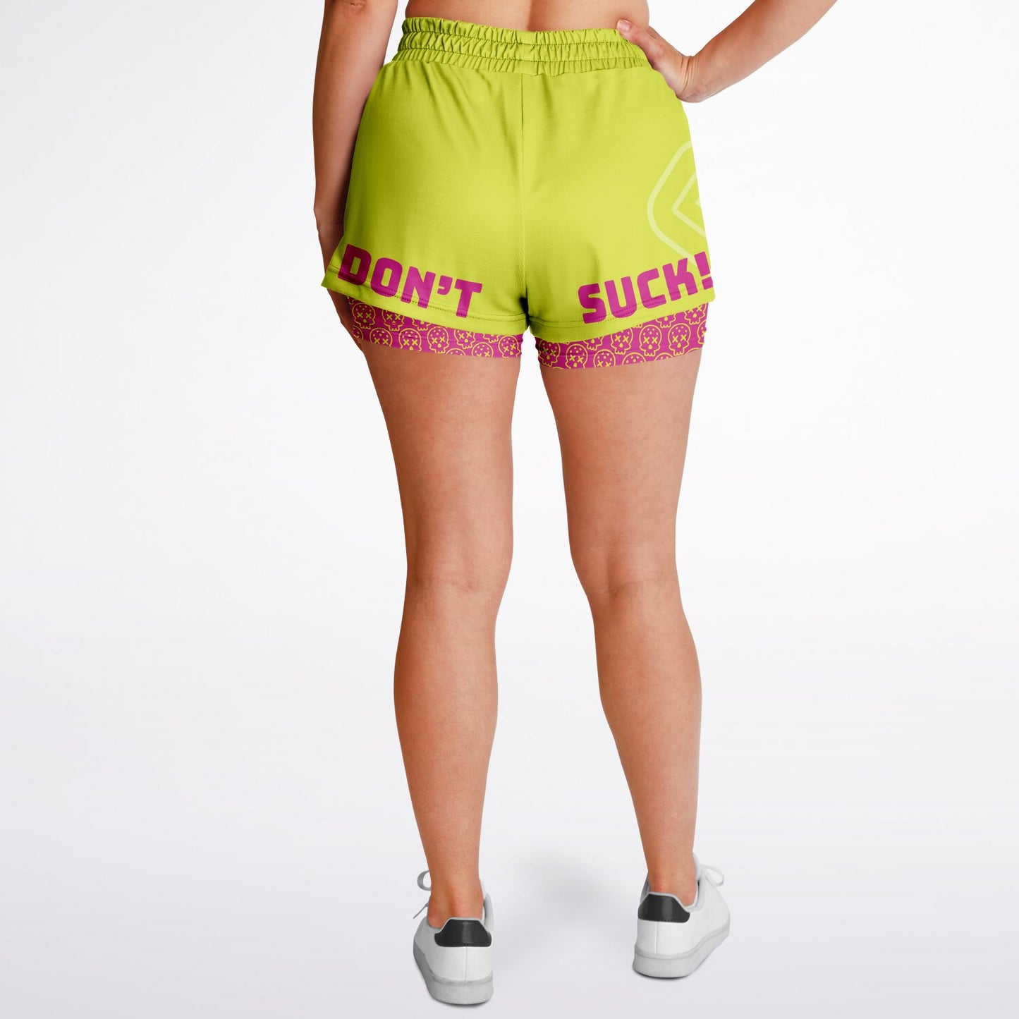 Dead Drop Pickleball Women's 2-in-1 Shorts - Yellow