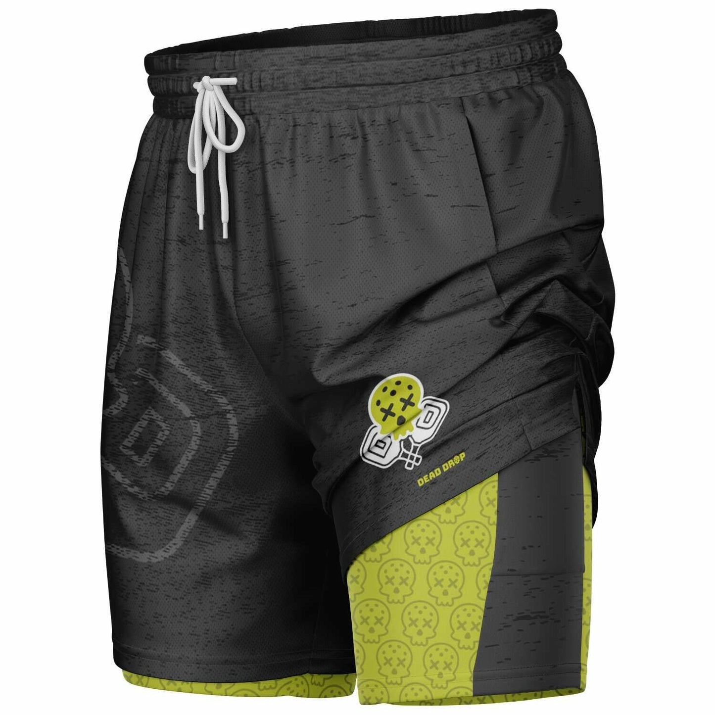 Dead Drop Pickleball Men's 2-in-1 Shorts - Charcoal