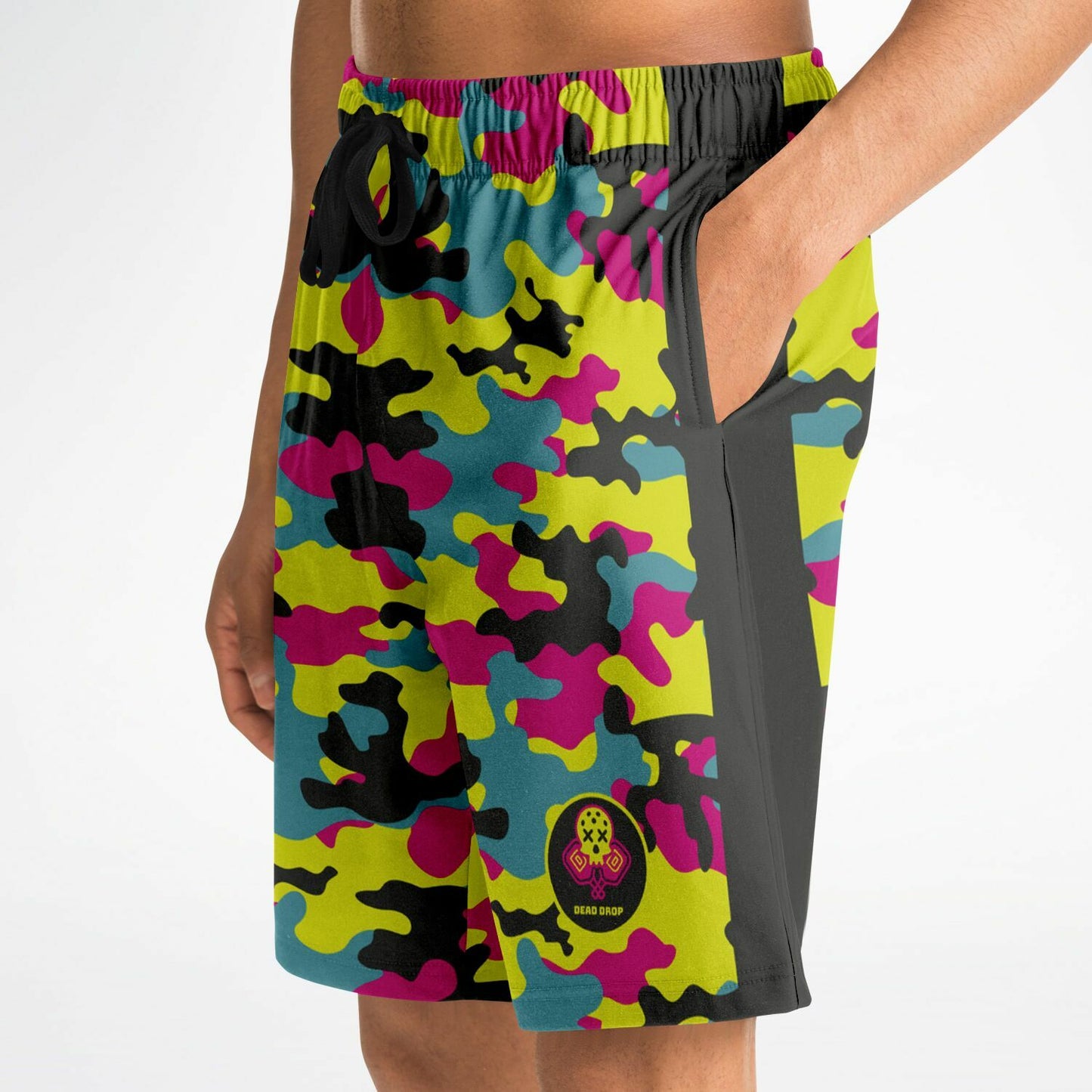 Dead Drop Pickleball Bright Camo Athletic Long Shorts