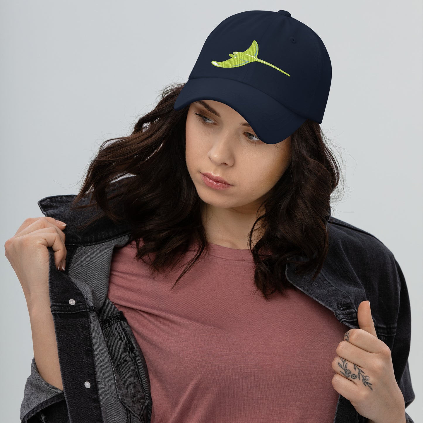 Silver Rays - Bright Yellow Ray Dad hat