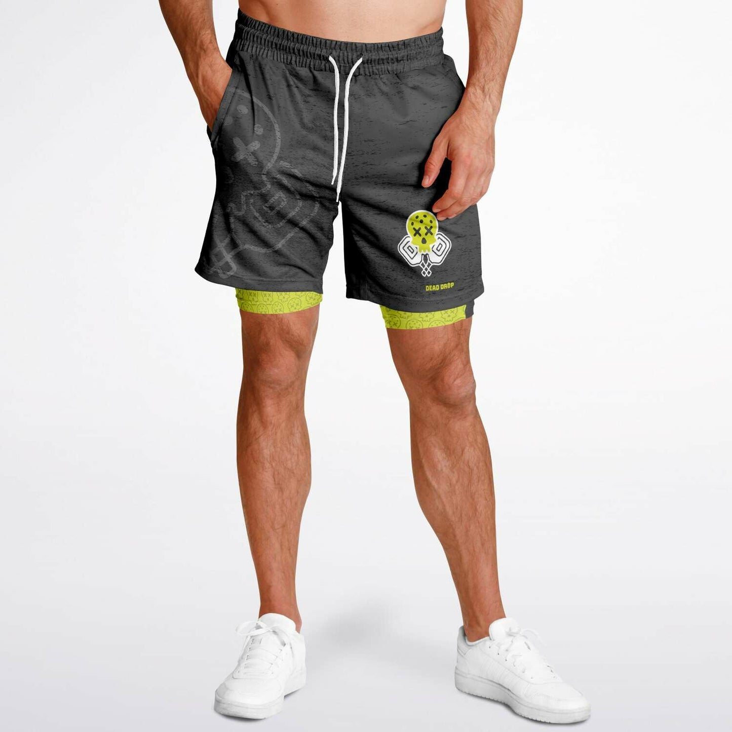 Dead Drop Pickleball Men's 2-in-1 Shorts - Charcoal