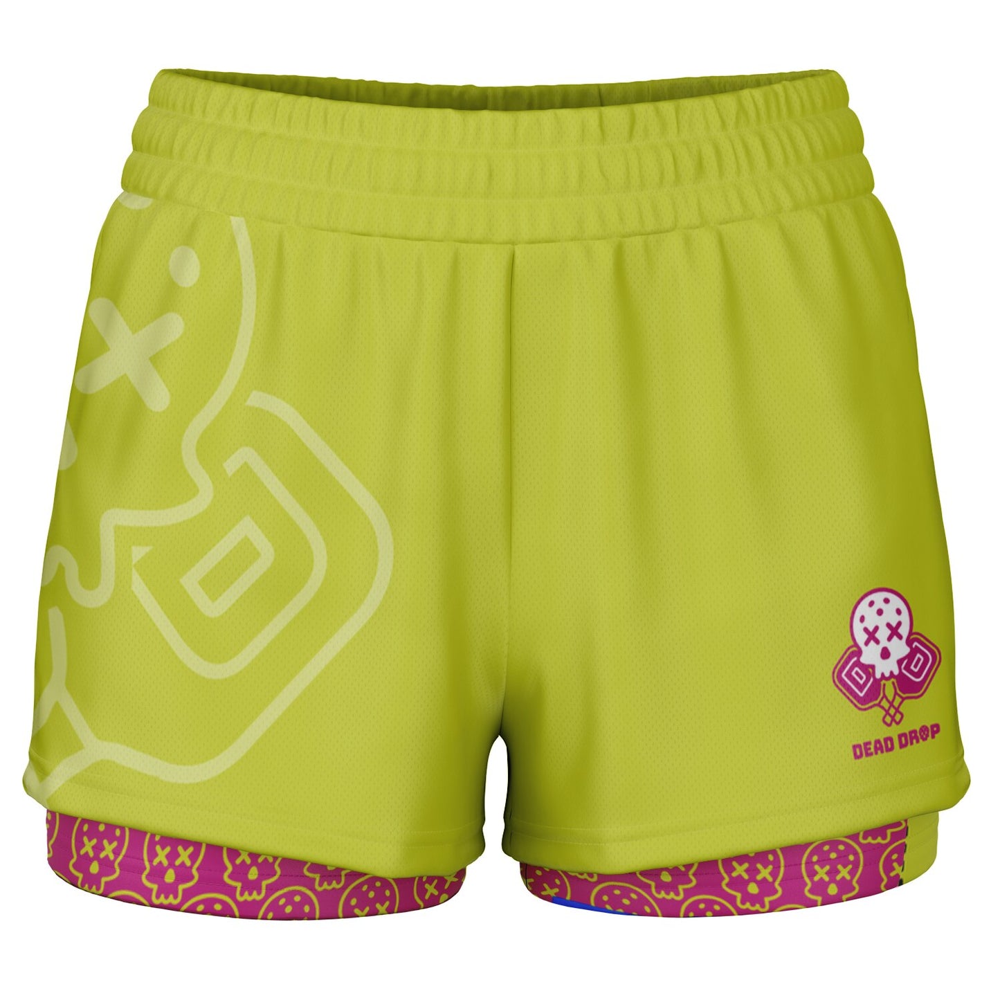 Dead Drop Pickleball Women's 2-in-1 Shorts - Yellow