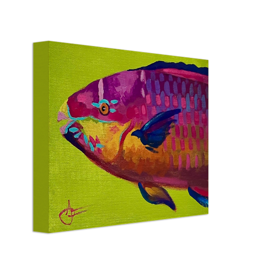 "parrotfish2" 8" x 10" Print on Canvas