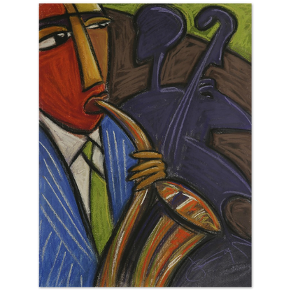 "retro jazz" 18" x 24" Museum-Quality Matte Paper Poster