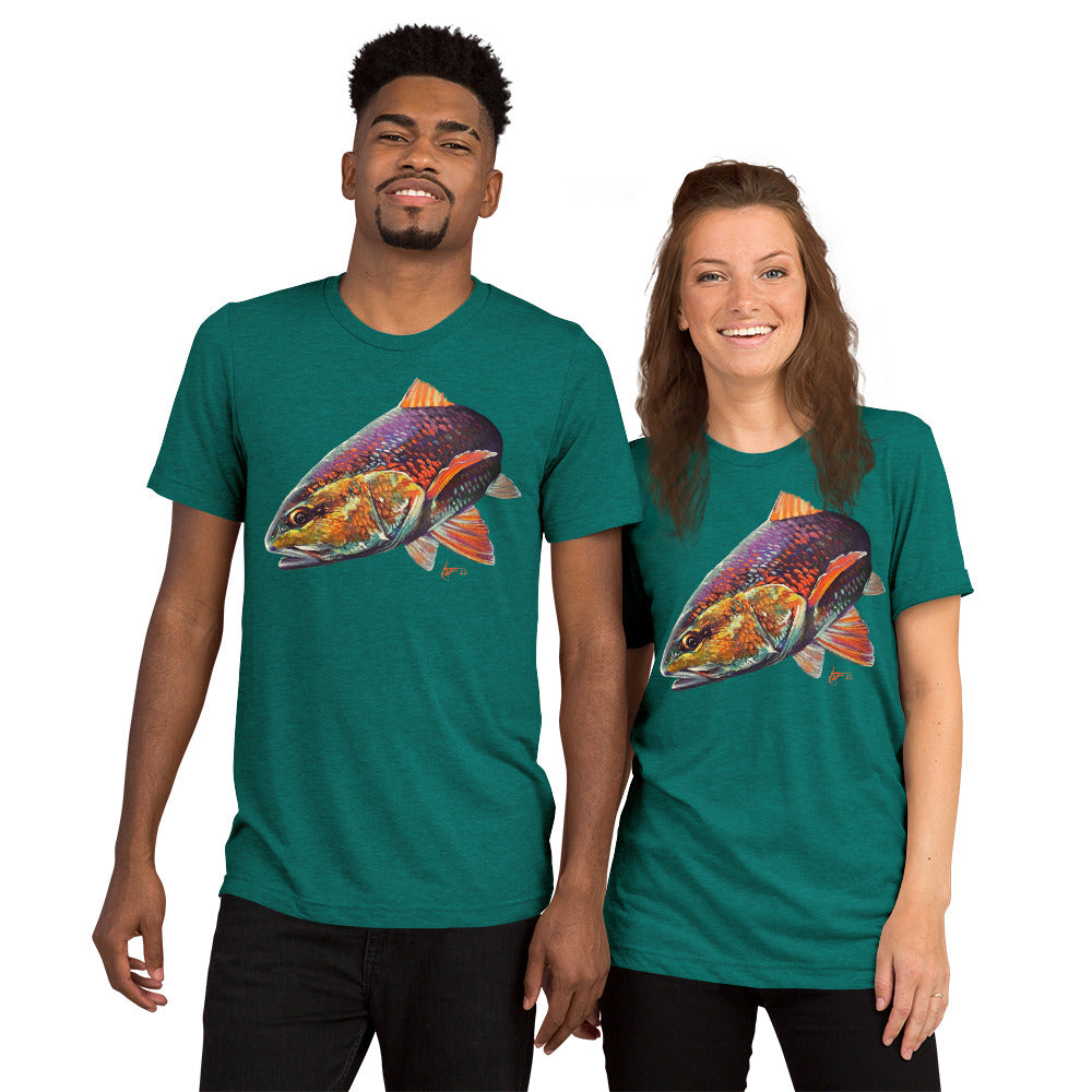 Super Soft Tri-Blend Short sleeve t-shirt - Redfish