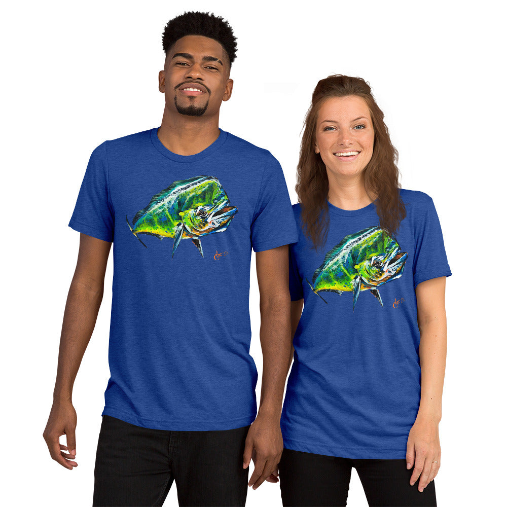 Super Soft Tri-Blend Short sleeve t-shirt - Mahi Mahi