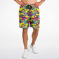 Dead Drop Pickleball Bright Camo Athletic Long Shorts