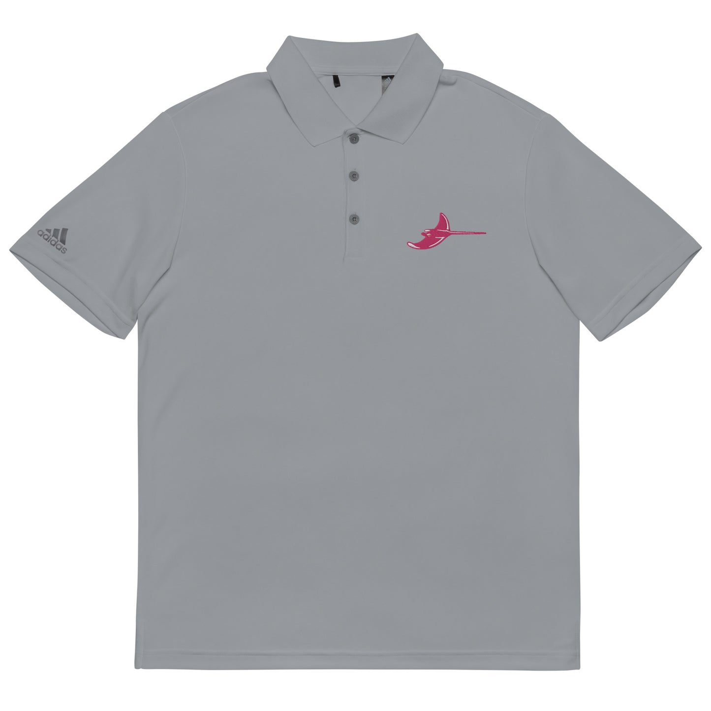 Silver Rays pink ray adidas performance polo shirt