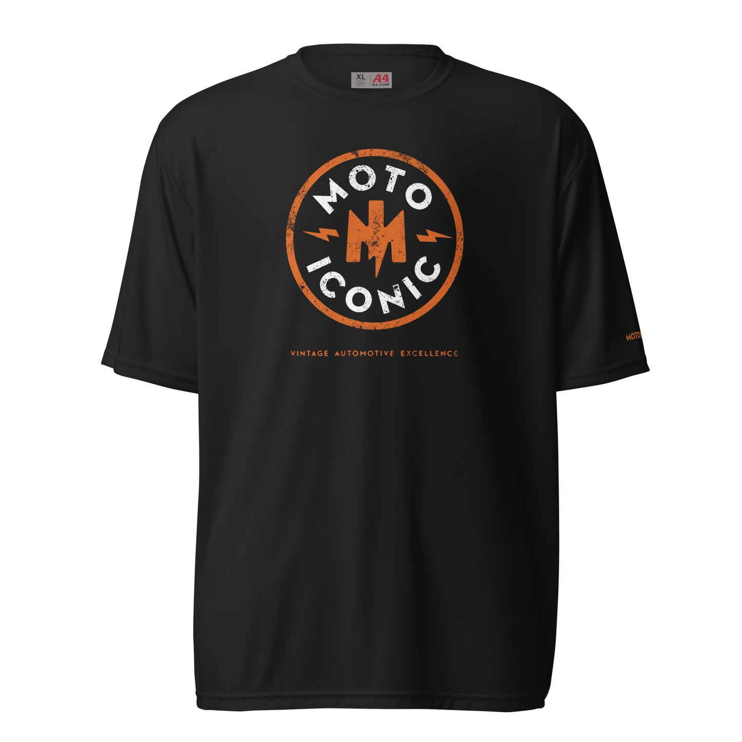 MotoIconic Logo Crest black performance crew neck t-shirt