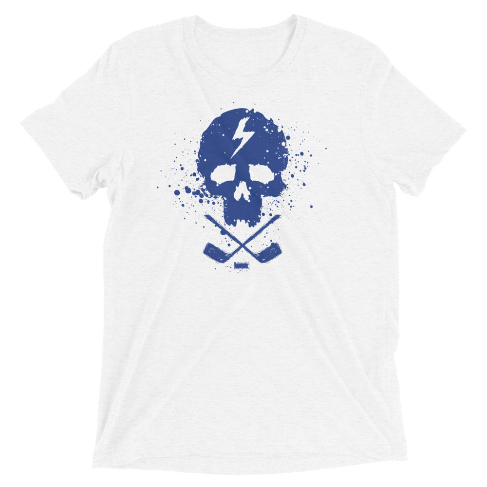 Lightning Skull Hockey Super Soft Tri-Blend Short sleeve t-shirt