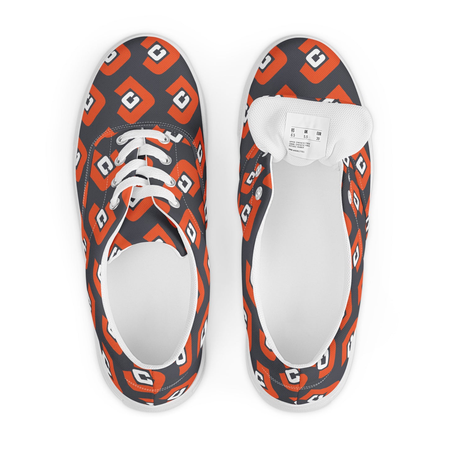 Men’s lace-up canvas shoes - Jacoby Creative Pattern