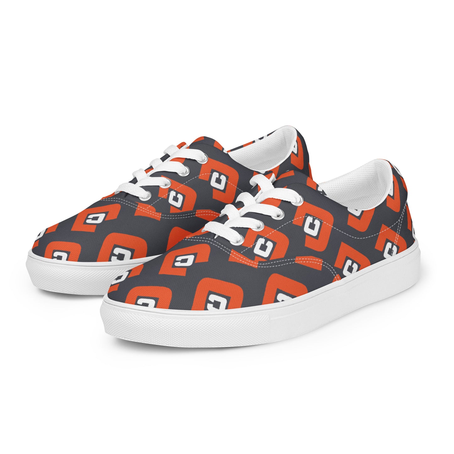 Men’s lace-up canvas shoes - Jacoby Creative Pattern