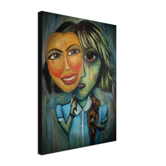 "happy" 18" x 24" Print on Canvas