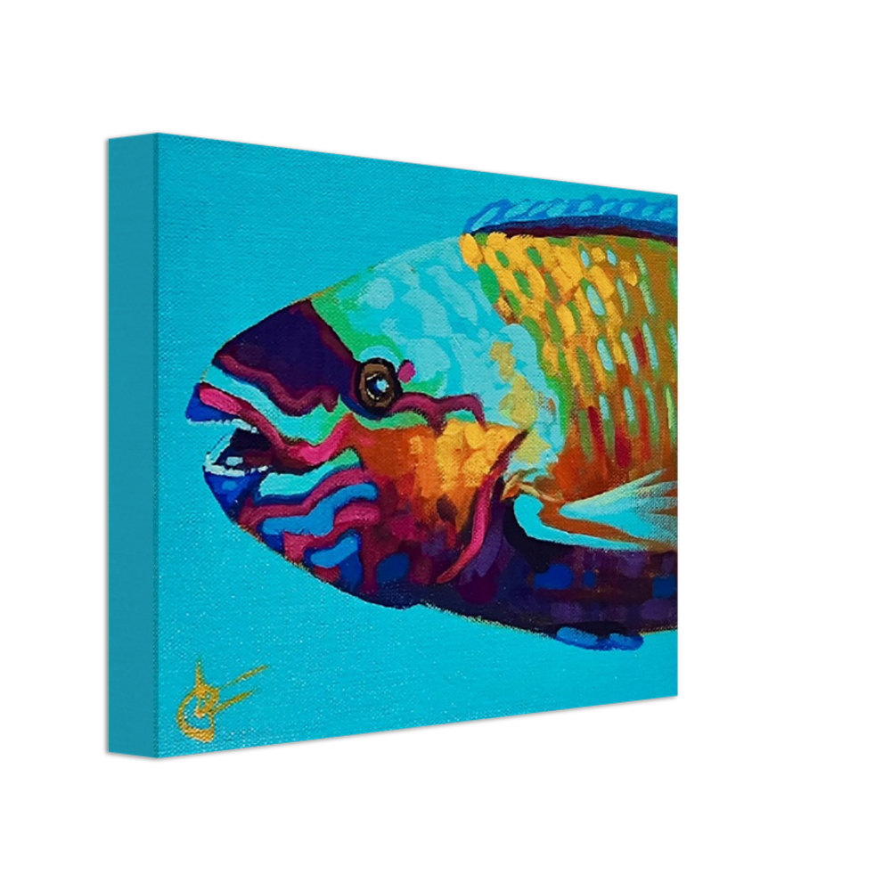 "parrotfish1" 8" x 10" Print on Canvas