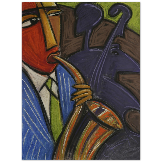 "retro jazz" 18" x 24" Museum-Quality Matte Paper Poster