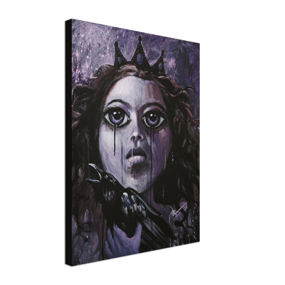 "Crow Queen" 18" x 24" Print on Canvas
