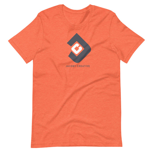 Unisex t-shirt - Jacoby Creative Logo on Orange
