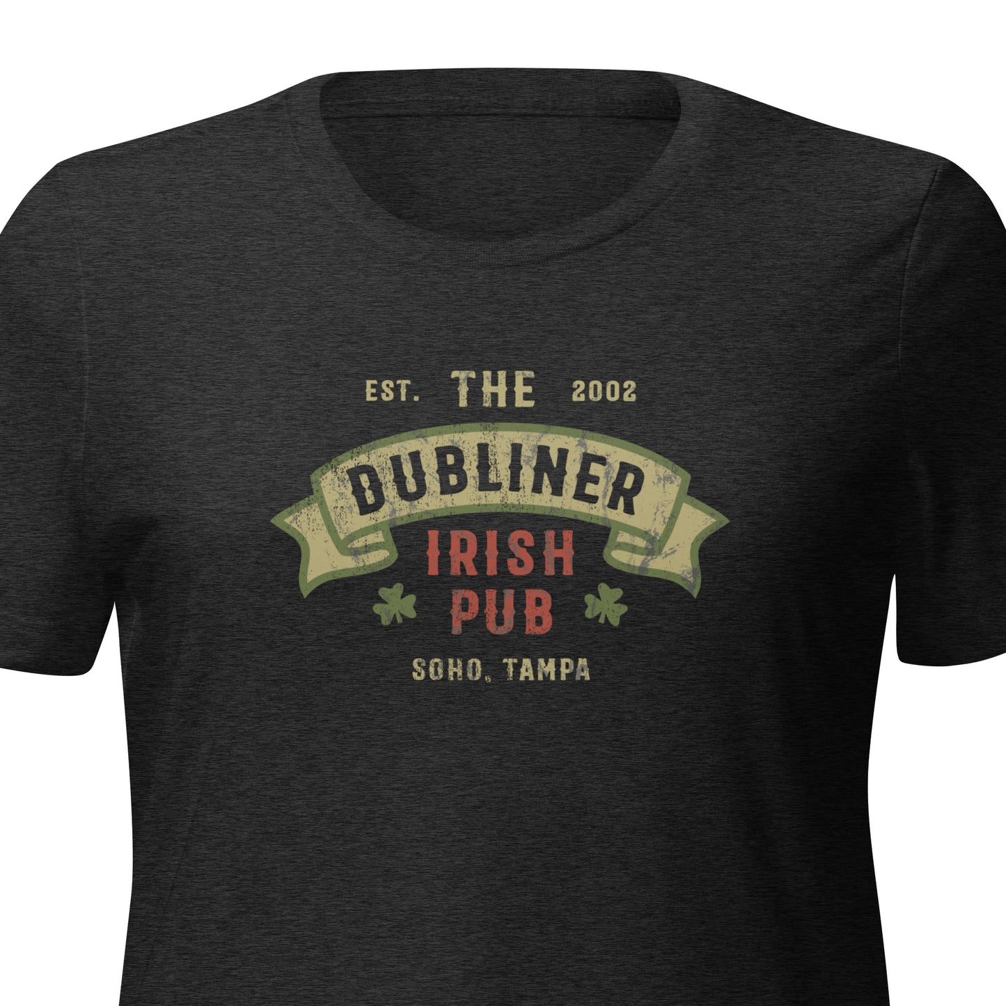 The Dubliner Irish Pub - Distressed Banner - Women’s relaxed tri-blend t-shirt